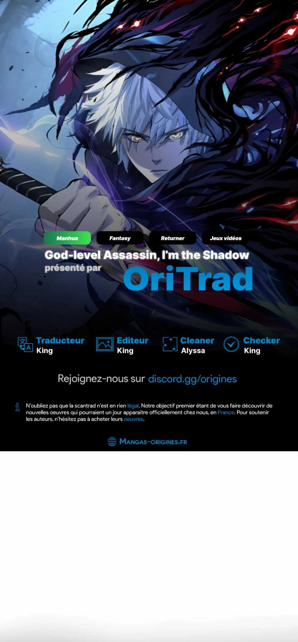 Read God-level Assassin, I’m the Shadow Scan Manga Online