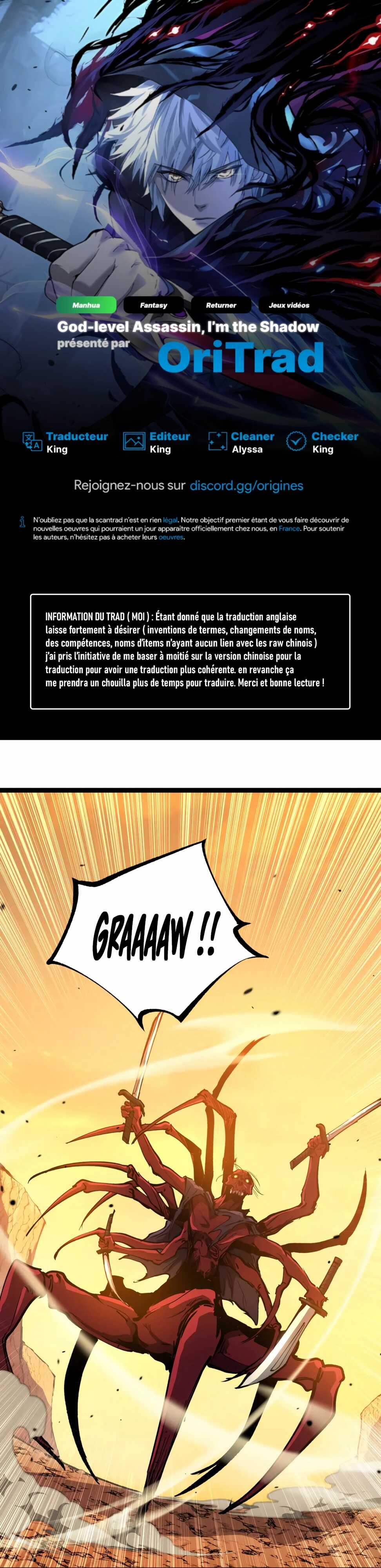 Read God-level Assassin, I’m the Shadow Scan Manga Online